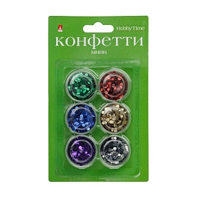 МИНИ-КОНФЕТТИ ДЛЯ ДЕКОРА "КРУГЛЫЕ" 3ММ, ( 6 ЦВЕТОВ )
Арт. 2-419/04