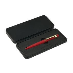 Ручка шариковая автоматическая BrunoVisconti®
"VERONA" цвет корпуса красный
1 мм, синий, в металическом черном  футляре
Арт. 20-0452/13