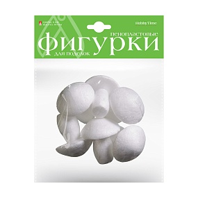 ПЕНОПЛАСТОВЫЕ ФИГУРКИ. ГРИБЫ, 60 ММ, 6 ШТ. 
Арт. 2-206/09