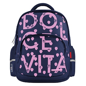 Рюкзак BrunoVisconti®
классический 
синий с эргономичной спинкой
«DOLCE VITA»
Арт. 12-002-071/02