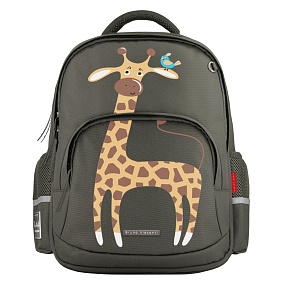 Рюкзак BrunoVisconti®
классический 
темно-серый с эргономичной спинкой
«ВЕСЕЛЫЙ ЖИРАФ»
Арт. 12-002-134/06