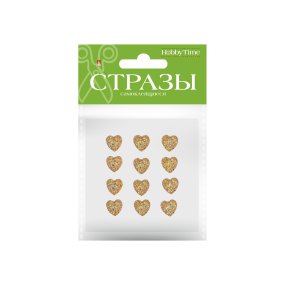 НАБОР САМОКЛЕЯЩИХСЯ СТРАЗ №93 "СЕРДЕЧКИ", 16 ММ, 4 ЦВ.
Арт. 2-344/02