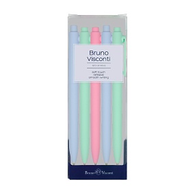 Набор из 5-ти ручек BrunoVisconti®
шариковые автоматические, 0.7 мм, синие
SoftClick. ZEFIR
Арт. 20-0105-5