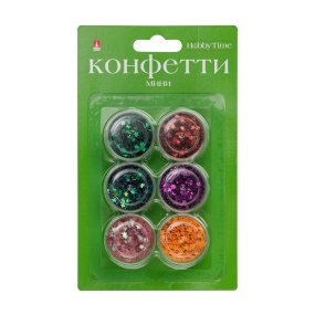 МИНИ-КОНФЕТТИ ДЛЯ ДЕКОРА "ЦВЕТОЧКИ" 3ММ, ( 6 ЦВЕТОВ )
Арт. 2-419/03