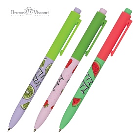 Ручка шариковая автоматическая BrunoVisconti®
0.7 мм, синий
FunClick "Fruit Rain"
Арт. 20-0297/06