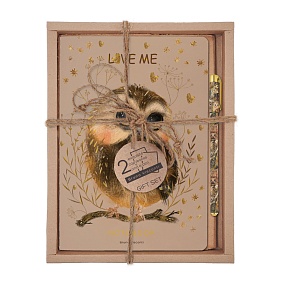 НАБОР ПОДАРОЧНЫЙ "Love me.Совенок" (ДВЕ ТЕТРАДИ BV И РУЧКА)
Арт. 7-40-001/207-3