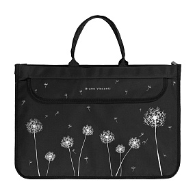 Сумка BrunoVisconti®
для доп.занятий черная 50х36 см
"ОДУВАНЧИКИ" 
Арт. 16-005-02/01