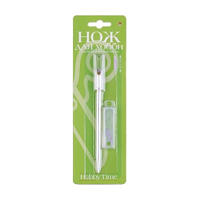 Нож Hobby Time
для художественных работ, малый
алюминиевый корпус
два запасных лезвия
Арт. 2-246/01