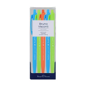 Набор из 5-ти ручек BrunoVisconti®
шариковые автоматические, 0.5 мм, синие
SlimClick. SPECIAL
Арт. 20-0077-5