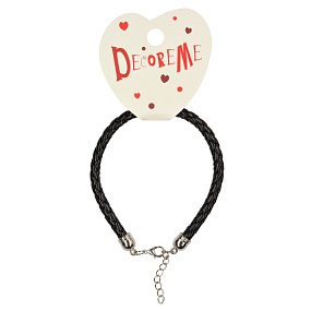 ШНУРОК С ЗАСТЕЖКОЙ ИЗ ЭКОКОЖИ ПЛЕТЕНЫЙ КРУГЛЫЙ,  Ø 5 ММ,  1 ШТ, 21 СМ, 2 ЦВЕТА 
Арт. 2-155/16