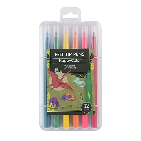 Фломастеры BrunoVisconti®
12 цветов HAPPYCOLOR
пластиковый пенал
Арт. 32-0072