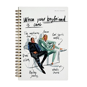 Тетрадь общая BrunoVisconti®
А5 (140 х 210 мм)
"WHEN YOUR BOYFRIEND IS.." 60 л., клетка
Арт. 7-60-201/12