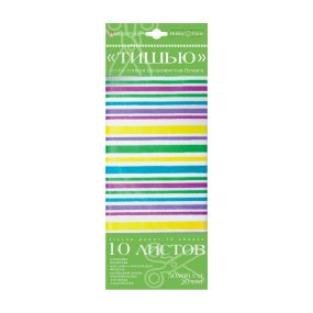 Набор цветной бумаги "тишью" HOBBY TIME
(130 х 290 мм), 10 листов
полоска
Арт : 2-145/01
