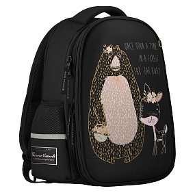 Рюкзак BrunoVisconti®
облегченная капсула
черный  с эргономичной спинкой
«HAPPY WOODLAND»
Арт. 12-001-160/01