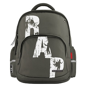 Рюкзак BrunoVisconti®
классический 
серый с эргономичной спинкой
«RAP»
Арт. 12-002/65