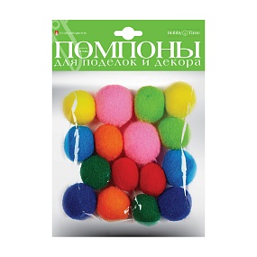 ПОМПОНЫ ПУШИСТЫЕ, 30 ММ, 16 ШТ, 8 ЦВ, МИКС
Арт. 2-200/05