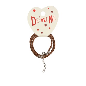 ШНУРОК С ЗАСТЕЖКОЙ ИЗ ЭКОКОЖИ ПЛЕТЕНЫЙ КРУГЛЫЙ,  Ø 3 ММ,  1 ШТ, 41 СМ, 2 ЦВЕТА 
Арт. 2-155/15