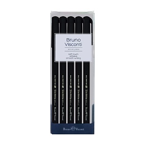 Набор из 5-ти ручек BrunoVisconti®
шариковые, 0.5 мм, синие
SlimWrite. BLACK
Арт. 20-0009-5