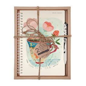 НАБОР ПОДАРОЧНЫЙ "ПОРА ПИТЬ ЧАЙ"  (ТЕТРАДЬ BV НА ГРЕБНЕ В КЛЕТКУ И РУЧКА)
Арт. 7-60-201/05-3