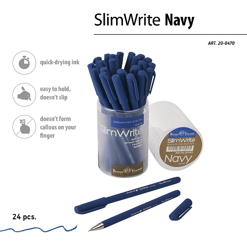 Ручка шариковая BrunoVisconti®
"SLIMWRITE" Navy
Арт. 20-0470: фото #3