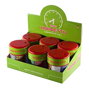 МИНИ-КОНФЕТТИ ДЛЯ ДЕКОРА  "ЗВЕЗДОЧКИ", С ДОЗАТОРОМ, 80Г  (6 ЦВЕТОВ ), ЯРКИЙ МИКС,  №1
Арт. 2-312/01