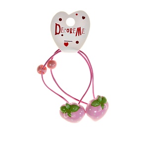 РЕЗИНКА ДЛЯ ВОЛОС "КЛУБНИЧЕНКИ" 2 ШТ, 3 ЦВЕТА 
Арт. 2-713/04