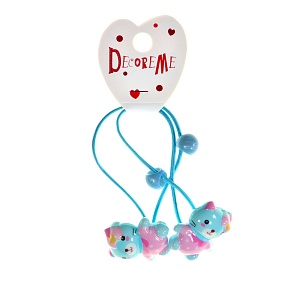 РЕЗИНКА ДЛЯ ВОЛОС "КОТЯШКИ" 2 ШТ, 5 ЦВЕТОВ 
Арт. 2-713/06