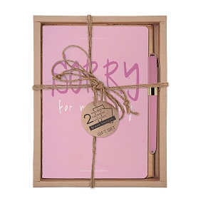 НАБОР ПОДАРОЧНЫЙ "SORRY PINK" (ДВЕ ТЕТРАДИ BV И РУЧКА)
Арт. 7-40-001/157-3