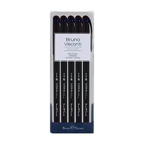Набор из 5-ти ручек BrunoVisconti®
шариковые масляные, 0.5 мм, синие
SoftWrite. BLACK
Арт. 20-0085-5