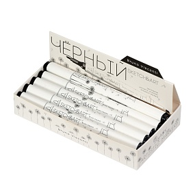 Скетч-маркер BrunoVisconti® двусторонний
 линия письма 1 и 5 мм, черный
"Sketch&Art"
Арт. 22-0115