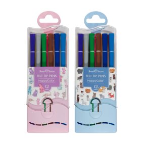 Фломастеры BrunoVisconti®
12 цветов HAPPYCOLOR
пластиковый пенал
Арт. 32-0036