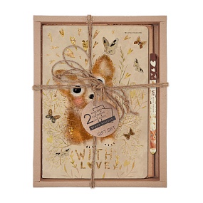 НАБОР ПОДАРОЧНЫЙ "Love me.Щеночек" (ДВЕ ТЕТРАДИ BV И РУЧКА)
Арт. 7-40-001/194-3