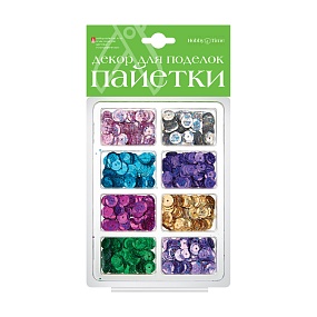ПАЙЕТКИ 3D. НАБОР №16. ЦВЕТНЫЕ. ГОЛОГРАФИЧЕСКИЕ,  8ММ. 8 ЦВЕТОВ
Арт. 2-413/04