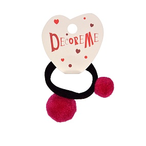 РЕЗИНКА ДЛЯ ВОЛОС "МИЛЫЕ ПОМПОШКИ" 1 ШТ, 3 ЦВЕТА 
Арт. 2-712/168