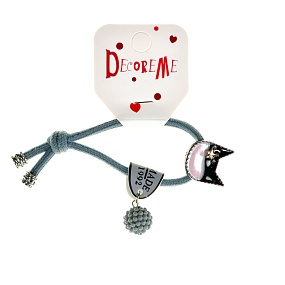 РЕЗИНКА ДЛЯ ВОЛОС "КОШАЧИЙ ГЛАМУР" 1 ШТ, 3 ЦВЕТА 
Арт. 2-712/138