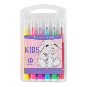 Фломастеры BrunoVisconti
утолщенные, 12 цветов
пластиковый пенал
Jumbo Kids 
Арт. 32-0033