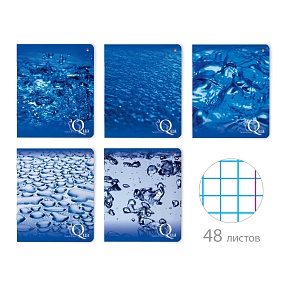 Тетрадь общая Альт®
А5 (165 х 203 мм)
"ВОДА" 48 л., клетка
Арт. 7-48-803
обложка в ассортименте