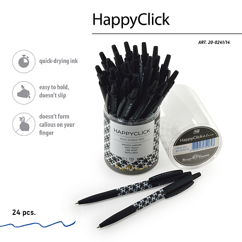 Ручкa BrunoVisconti
шариковая автоматическая, 0.5 мм, синяя
HappyClick «ФУТБОЛ»
Арт. 20-0241/14: фото #5