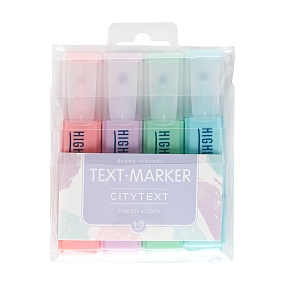 Текстовыделитель BrunoVisconti®
набор 4 цвета, "CITYTEXT"
розовый, сиреневый, мятный, бирюзовый
Арт. 22-0093