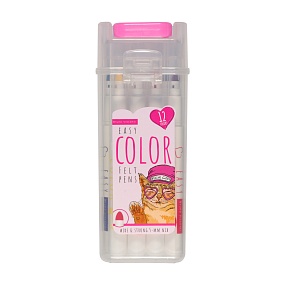 Фломастеры BrunoVisconti
утолщенные, 12 цветов
пластиковый пенал
EasyColor 
Арт. 32-0052