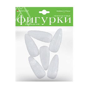 ПЕНОПЛАСТОВЫЕ ФИГУРКИ. ШИШКИ, 60 ММ, 6 ШТ. 
Арт. 2-206/01