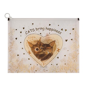 Папка с пластиковой застежкой BrunoVisconti®
А4 (33  х  24,5  х  3 см)
"LOVE ME.КОТИКИ.КОТИКИ ПРИНОСЯТ СЧАСТЬЕ"
Арт. 14-037/11