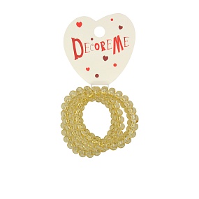 РЕЗИНКА ДЛЯ ВОЛОС СПИРАЛЬНАЯ ПРОЗРАЧНАЯ 3 ШТ 
Арт. 2-712/214