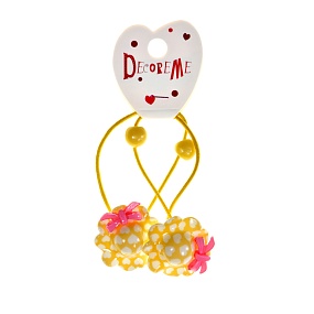 РЕЗИНКА ДЛЯ ВОЛОС "ШЛЯПКИ" 2 ШТ, 3 ЦВЕТА 
Арт. 2-713/08