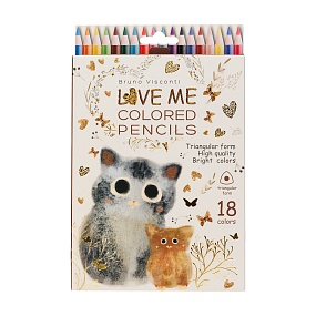 Карандашии цветные BrunoVisconti®
18  цветов, грифель 3 мм
"LOVE ME. КОТИКИ. СЧАСТЬЕ"
Арт. 30-0155