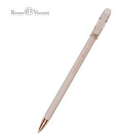 Ручка шариковая BrunoVisconti®
"TOTAL BEIGE" 
0.5 мм, синяя
Арт. 20-0514