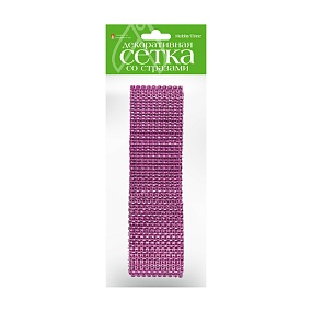 ДЕКОРАТИВНАЯ  ЛЕНТА  СЕТКА СО СТРАЗАМИ,  ШИРИНА 6 СМ, ДЛИНА 1 М,  ВИД 7
Арт. 2-771/07