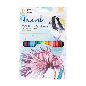 Карандашии акварельные BrunoVisconti®
18  цветов, грифель 3 мм
DreamWorld
Арт. 30-0135