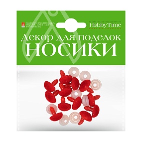 ДЕКОРАТИВНЫЕ ЭЛЕМЕНТЫ "НОСИКИ" БАРХАТНЫЕ 3 ЦВЕТА 15Х12ММ
Арт. 2-540/02