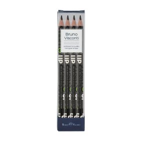 НАБОР ИЗ 4-Х КАРАНДАШЕЙ ЧЕРНОГРАФИТОВЫХ "HappyGraphix Jumbo. Start Up" 4В, 3.5 MM
Арт. 21-0062/06-4